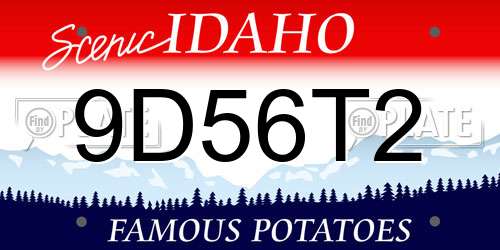9D56T2 Idaho License Plate