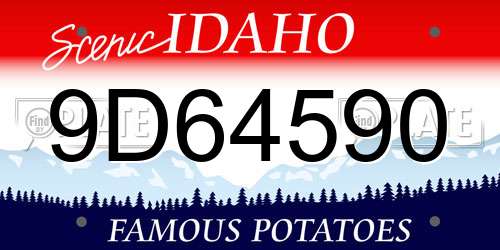 9D64590 Idaho License Plate