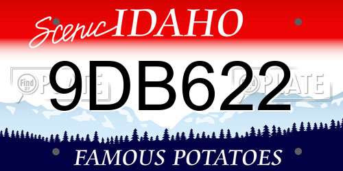 9DB622 Idaho License Plate