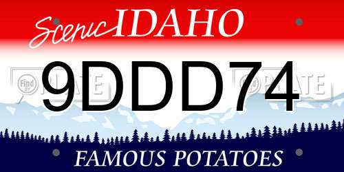 9DDD74 Idaho License Plate