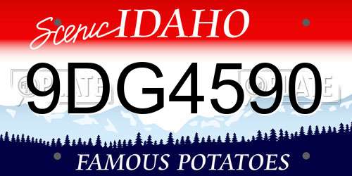 9DG4590 Idaho License Plate