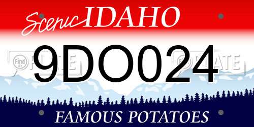 9DO024 Idaho License Plate