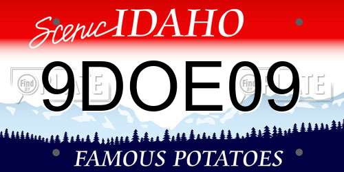 9DOE09 Idaho License Plate