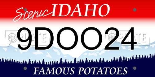 9DOO24 Idaho License Plate