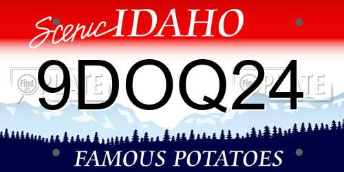 9DOQ24 Idaho License Plate