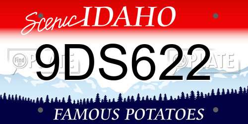 9DS622 Idaho License Plate