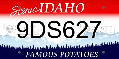 9DS627 Idaho License Plate