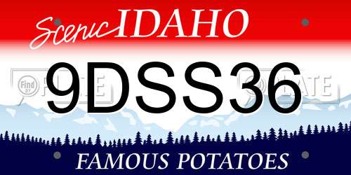 9DSS36 Idaho License Plate