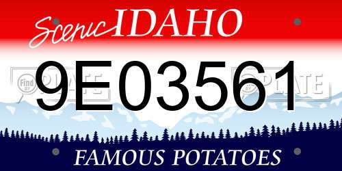 9E03561 Idaho License Plate