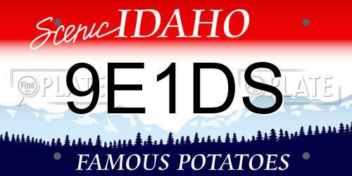 9E1DS Idaho License Plate
