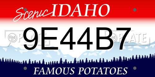 9E44B7 Idaho License Plate