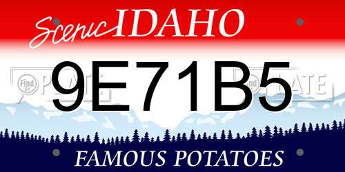 9E71B5 Idaho License Plate