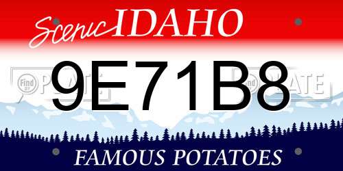 9E71B8 Idaho License Plate
