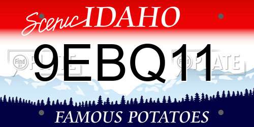9EBQ11 Idaho License Plate