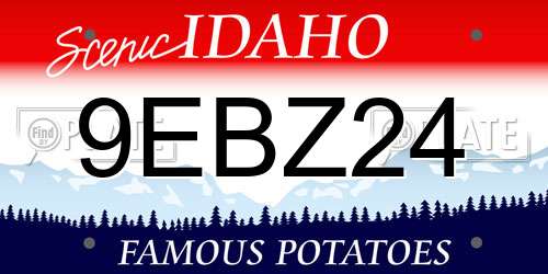 9EBZ24 Idaho License Plate
