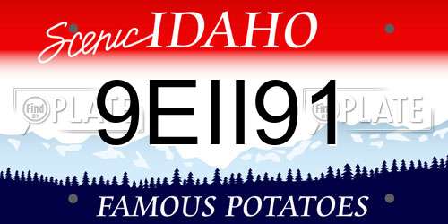 9EII91 Idaho License Plate