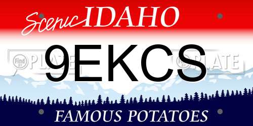 9EKCS Idaho License Plate