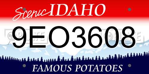 9EO3608 Idaho License Plate