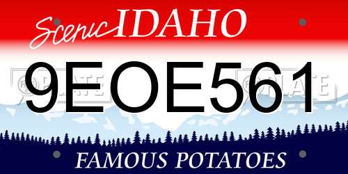 9EOE561 Idaho License Plate