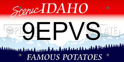 9EPVS Idaho License Plate