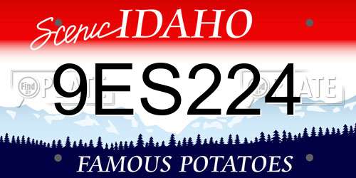 9ES224 Idaho License Plate