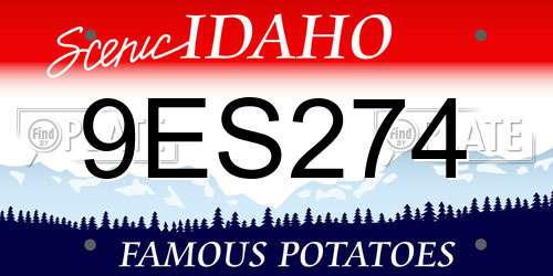 9ES274 Idaho License Plate