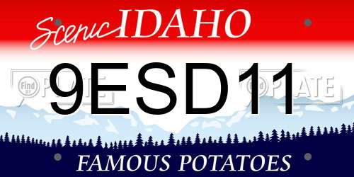 9ESD11 Idaho License Plate