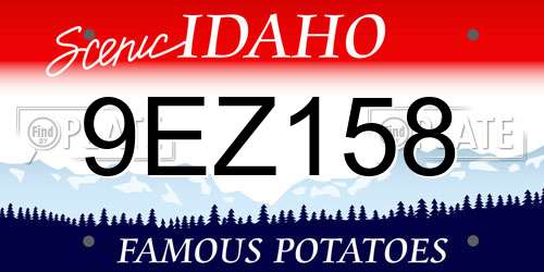 9EZ158 Idaho License Plate