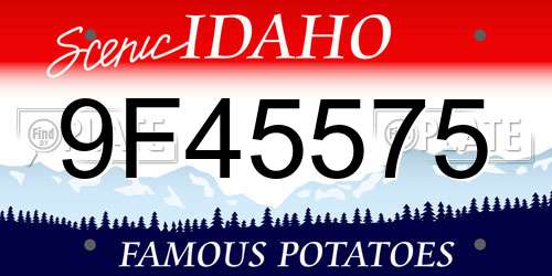 9F45575 Idaho License Plate