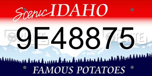 9F48875 Idaho License Plate