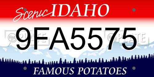 9FA5575 Idaho License Plate