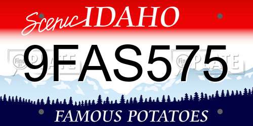 9FAS575 Idaho License Plate