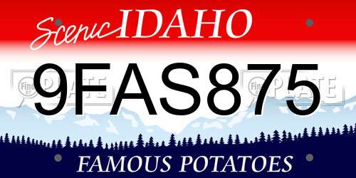 9FAS875 Idaho License Plate