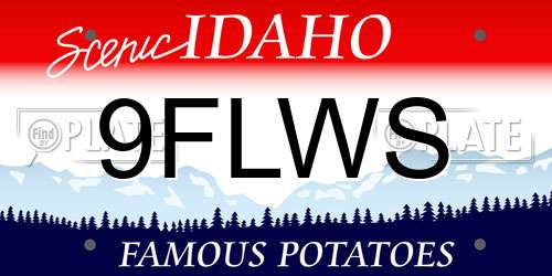 9FLWS Idaho License Plate