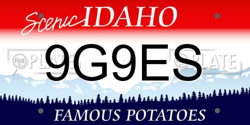9G9ES Idaho License Plate