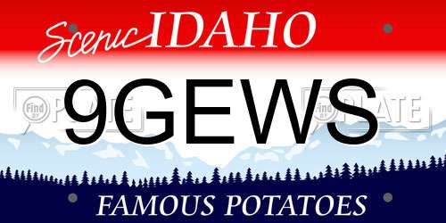 9GEWS Idaho License Plate