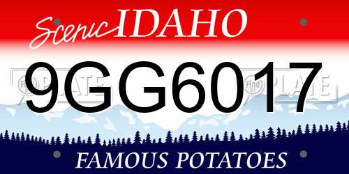 9GG6017 Idaho License Plate