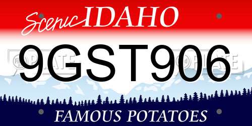 9GST906 Idaho License Plate