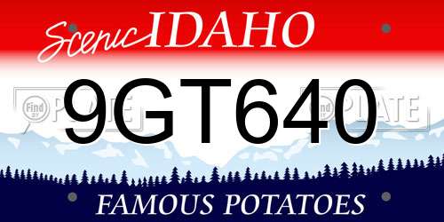 9GT640 Idaho License Plate