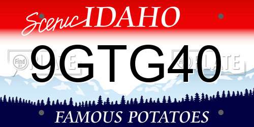 9GTG40 Idaho License Plate