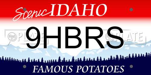 9HBRS Idaho License Plate