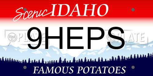 9HEPS Idaho License Plate