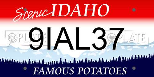 9IAL37 Idaho License Plate