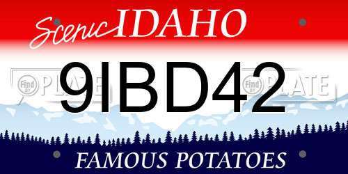 9IBD42 Idaho License Plate