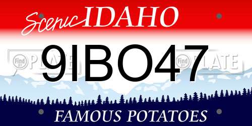 9IBO47 Idaho License Plate