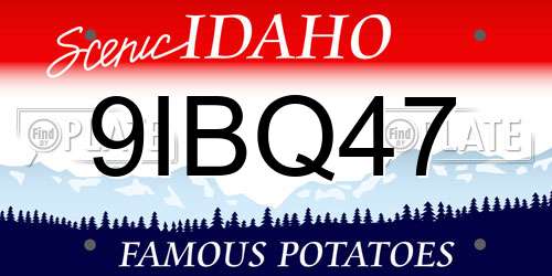 9IBQ47 Idaho License Plate