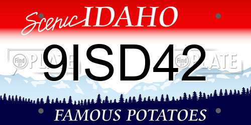 9ISD42 Idaho License Plate
