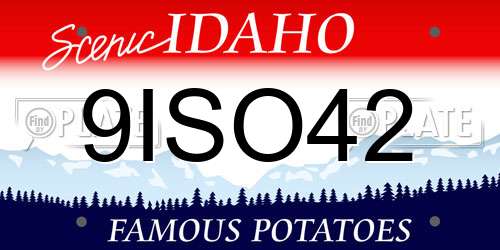 9ISO42 Idaho License Plate