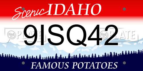 9ISQ42 Idaho License Plate