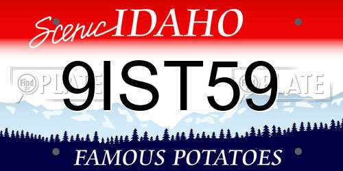 9IST59 Idaho License Plate